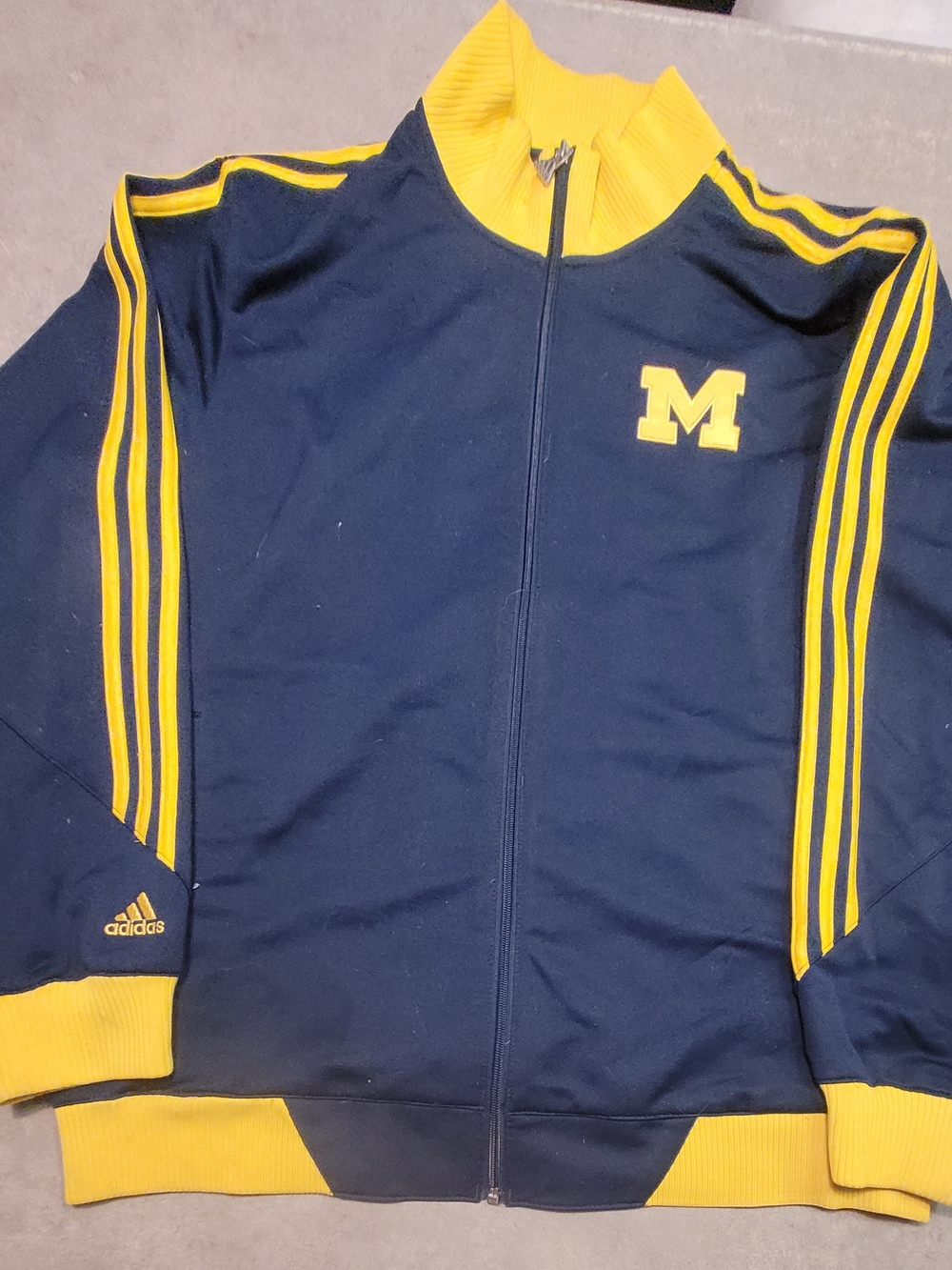 adidas Michigan Navy & Yellow Varsity Track Jacket NCAA